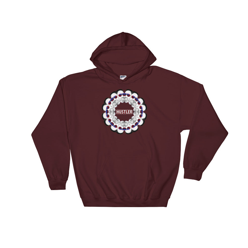 Hustler Edition Kaleidoscope Hoodie in Burgundy