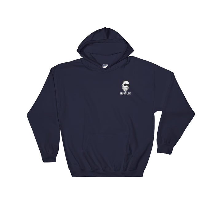 Limited Edition Hustler Embroidered Hoodie in Navy