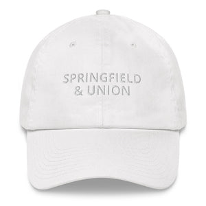 Springfield & Union White on Black Dad Hat